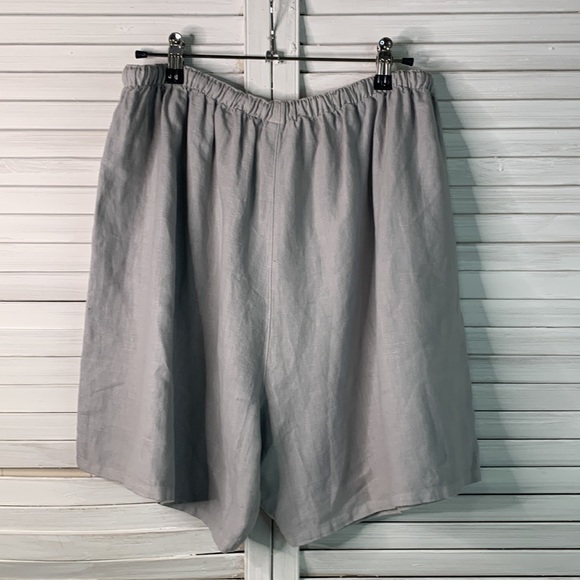 T19 The White House Super High-Ris Vintage 100% Linen Drawstring Shorts - Picture 5 of 11